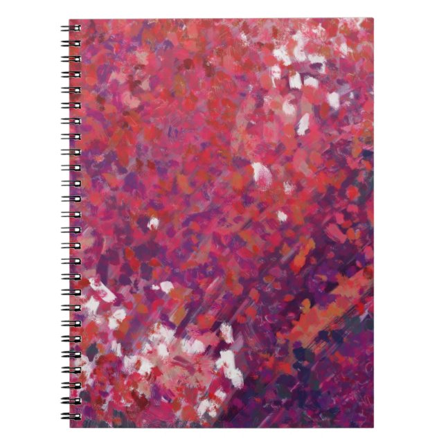 Caderno Espiral Textura de pintura multicoloração (Frente)