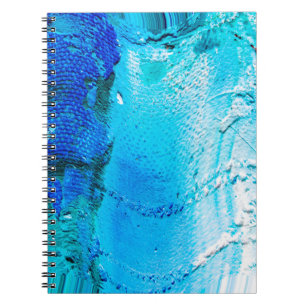 Caderno Espiral Textura de tinta de óleo de abstrato na canvas, fu