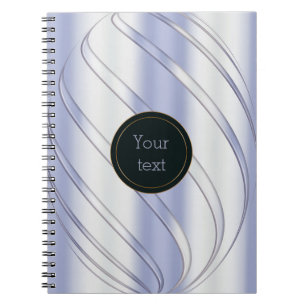 Caderno Espiral textura dinâmica metálica abstrata
