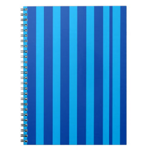 Caderno Espiral textura listrada azul