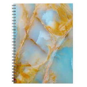 Caderno Espiral Textura mármica, interior colorido de um ninho.