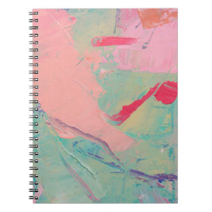 Caderno Espiral Textura multicolor de tinta a óleo. fundo de abstr