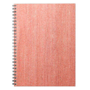 Caderno Espiral Textura natural de madeira castanha e fundo sem co