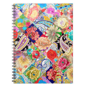 Caderno Espiral Textura sem costura de balanças de dragões, pele