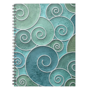 Caderno Espiral Textura sem soldadura de parede com espiral,