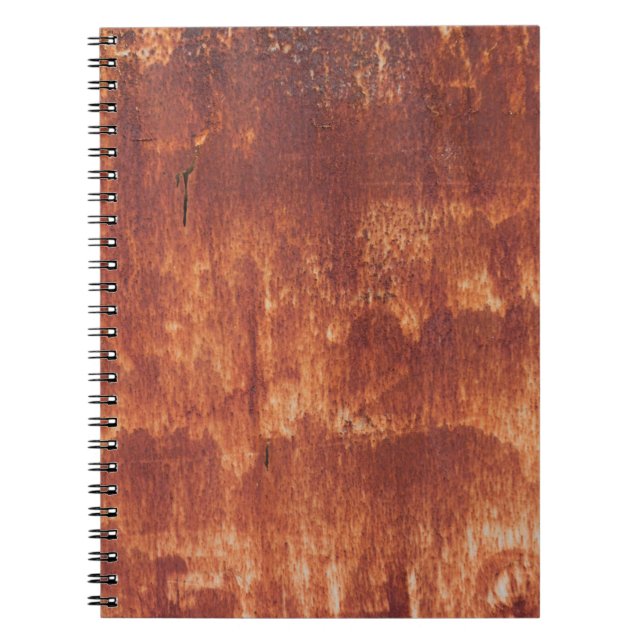 Caderno Espiral Textura Superfície de ferrugem na estação de combo (Frente)