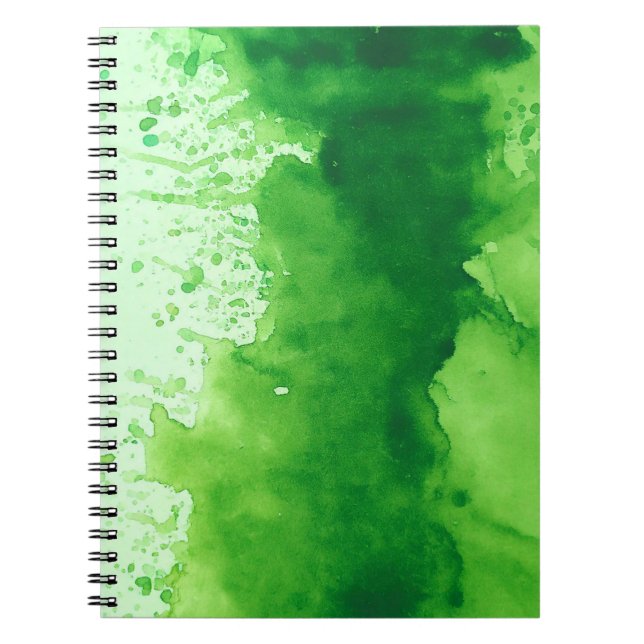 Caderno Espiral textura verde aquosa (Frente)