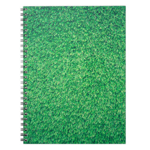 Caderno Espiral Textura verde de grama de campo