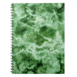 Caderno Espiral Textura verde de mármore
