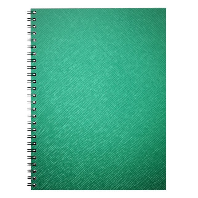 Caderno Espiral Textura verde em couro (Frente)