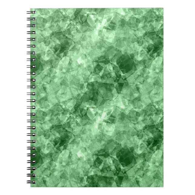 Caderno Espiral Textura verde escura amassada (Frente)