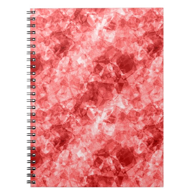 Caderno Espiral Textura vermelha amassada (Frente)