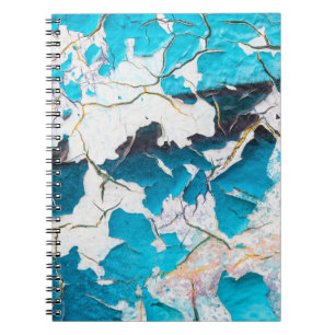 Caderno Espiral Texturas antigas de parede esmerilada e terremoto 
