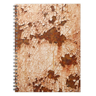 Caderno Espiral Texturas de ferrugem: fundo de superfície curada.