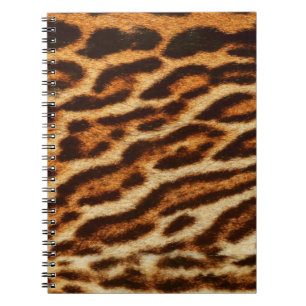 Caderno Espiral Texturas de peles de leopardo. Impressão animal