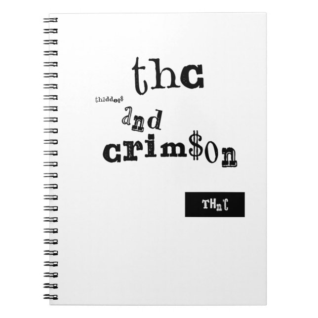 Caderno Espiral thaddeus & crimson (Frente)