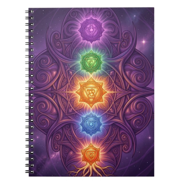 Caderno Espiral The 7 Chakras´5 (Frente)
