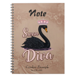 Caderno Espiral The black swan, queen of the water