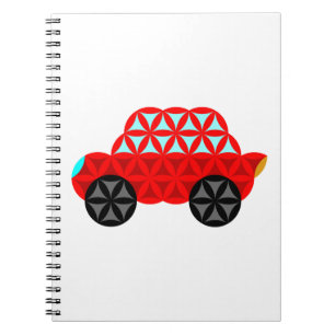 Caderno Espiral The Car Of Life - Sacred Shapes A3,Red.