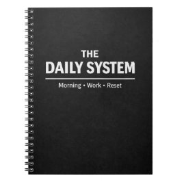 Caderno Espiral The Daily System Planner Morning Work Reset