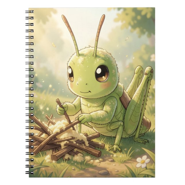 Caderno Espiral The Grasshopper and the Nectar Artwork (Frente)