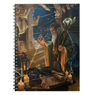Caderno Espiral The Hermit Tarot card - fantasy magic art