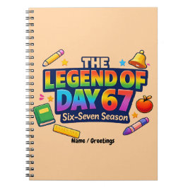 Caderno Espiral The Legend of Day 67 Rainbow School Celebration
