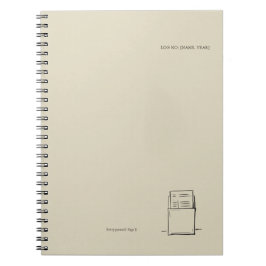Caderno Espiral The Library Stamp Minimalist Book Lover Planner