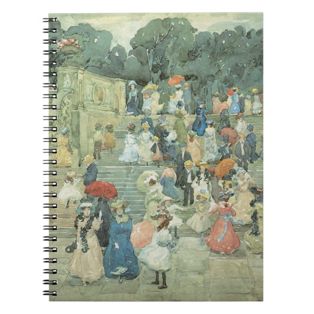 Caderno Espiral The Mall, Central Park de Maurice Prendergast (Frente)