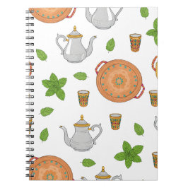 Caderno Espiral Thé marocain & Motif tadjik