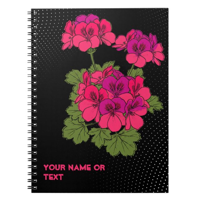 Caderno Espiral The 'Robyn Hannah' Stellar Pelargonium Pop Art (Frente)