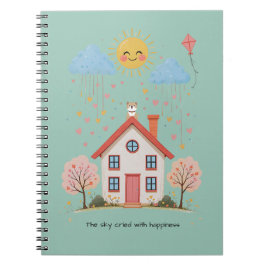 Caderno Espiral The sky cried with happiness