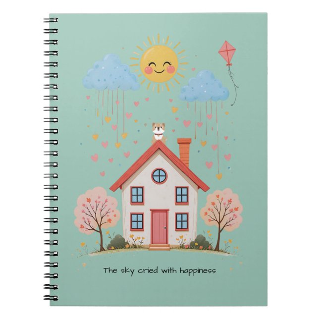 Caderno Espiral The sky cried with happiness (Frente)