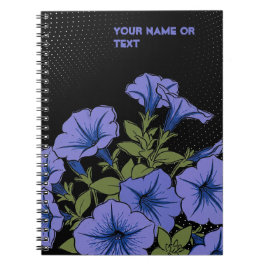 Caderno Espiral The 'Surfinia Blue Vein' Petunia Pop Art