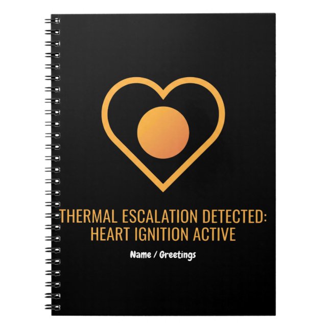 Caderno Espiral Thermal Escalation Detected Heart Ignition Active  (Frente)