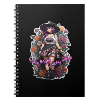 Caderno Espiral Thicc Thighs Witchy Vibes - Whimsigoth Witch-Core