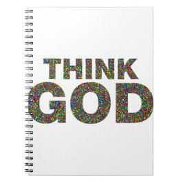 Caderno Espiral Think God Dieu Cadeau idée de cadeau
