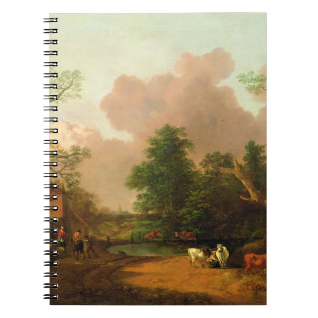 Caderno Espiral Thomas Gainsborough | uma paisagem com figuras, Fa (Frente)