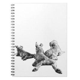 Caderno Espiral Three Dogs Notebook – Peaceful Back View Portrait