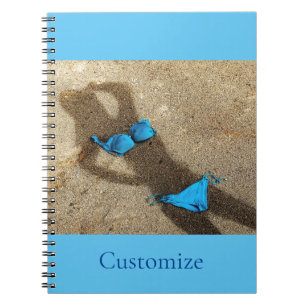 Caderno Espiral Thunder_Cove da Areia de Bikini Azul