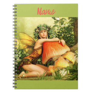 Caderno Espiral Thunder_Cove da fada do Cogumelo