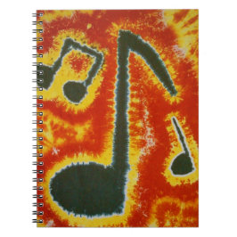 Caderno Espiral Tie Dye de Notas de Música