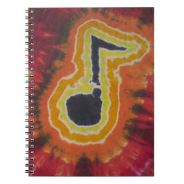 Caderno Espiral Tie Dye de Notas de Música