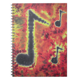 Caderno Espiral Tie Dye de Notas de Música