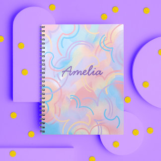 Caderno Espiral Tie Dye Rainbow
