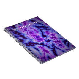 Caderno Espiral Tie Dye Shades de Púrpura e Azul