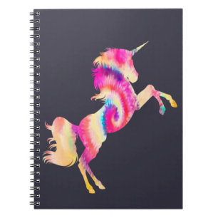 Caderno Espiral Tie Dye Unicorn