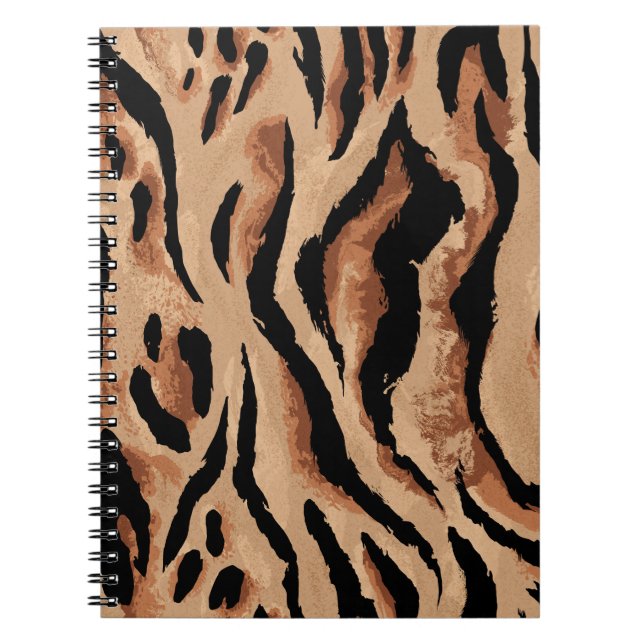 Caderno Espiral Tiger Leopard: Pele Animal Sem Semente (Frente)