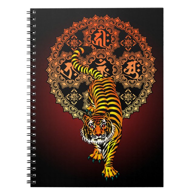 Caderno Espiral Tiger Mandala 02 (Frente)