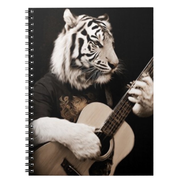 Caderno Espiral Tiger Strings – Elegant Musical Art (Frente)